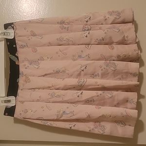 Zara contrasting waistband pleated skirt